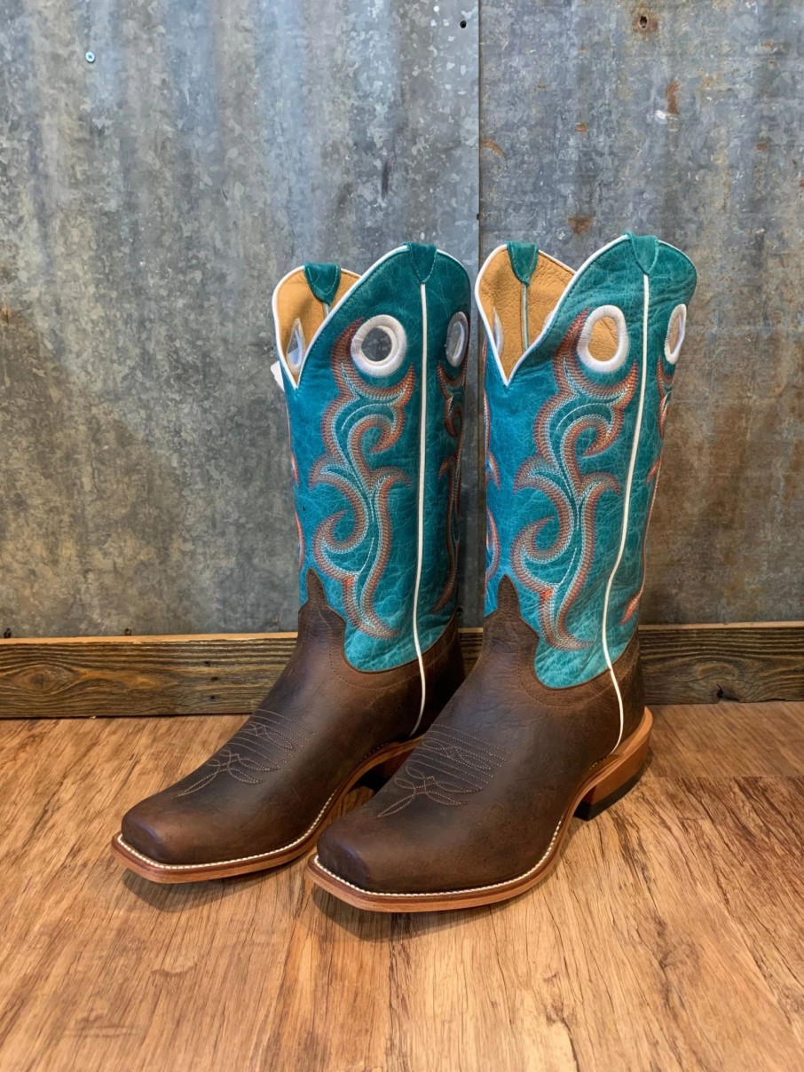 Boots & Shoes * | Horse Power By Anderson Bean Brown Cowboy Teal Top