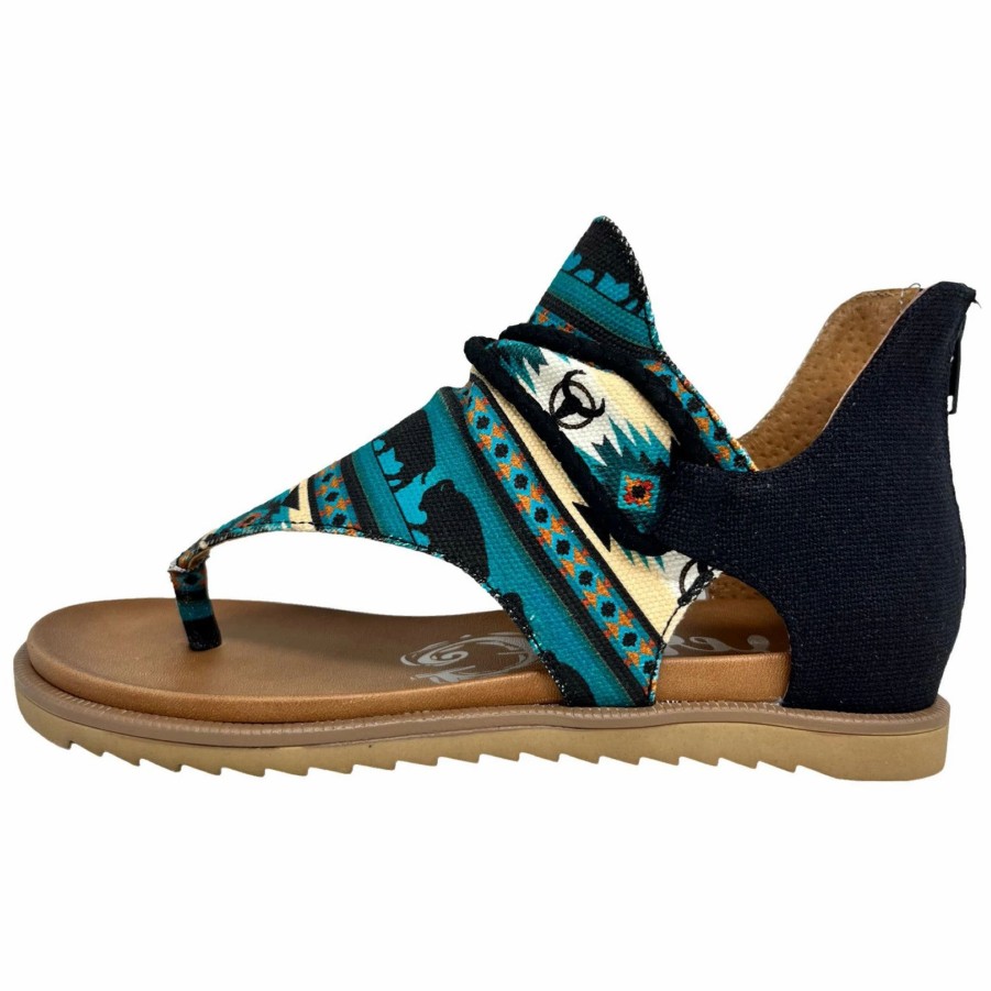 Boots & Shoes * | Very G Wolfpack Brands Very G Teal Buffalo Hot Rocks Sandals