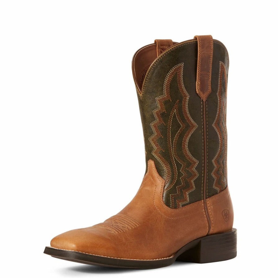 Boots & Shoes * | Ariat Men'S Sassy Bravo Brown Sport Riggin Square Toe Boot