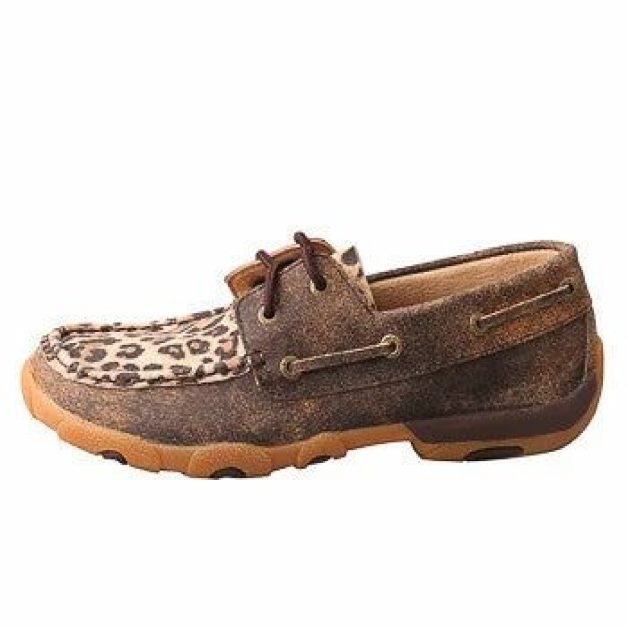 Boots & Shoes * | Twisted X Women'S Cheetah Driving Moc