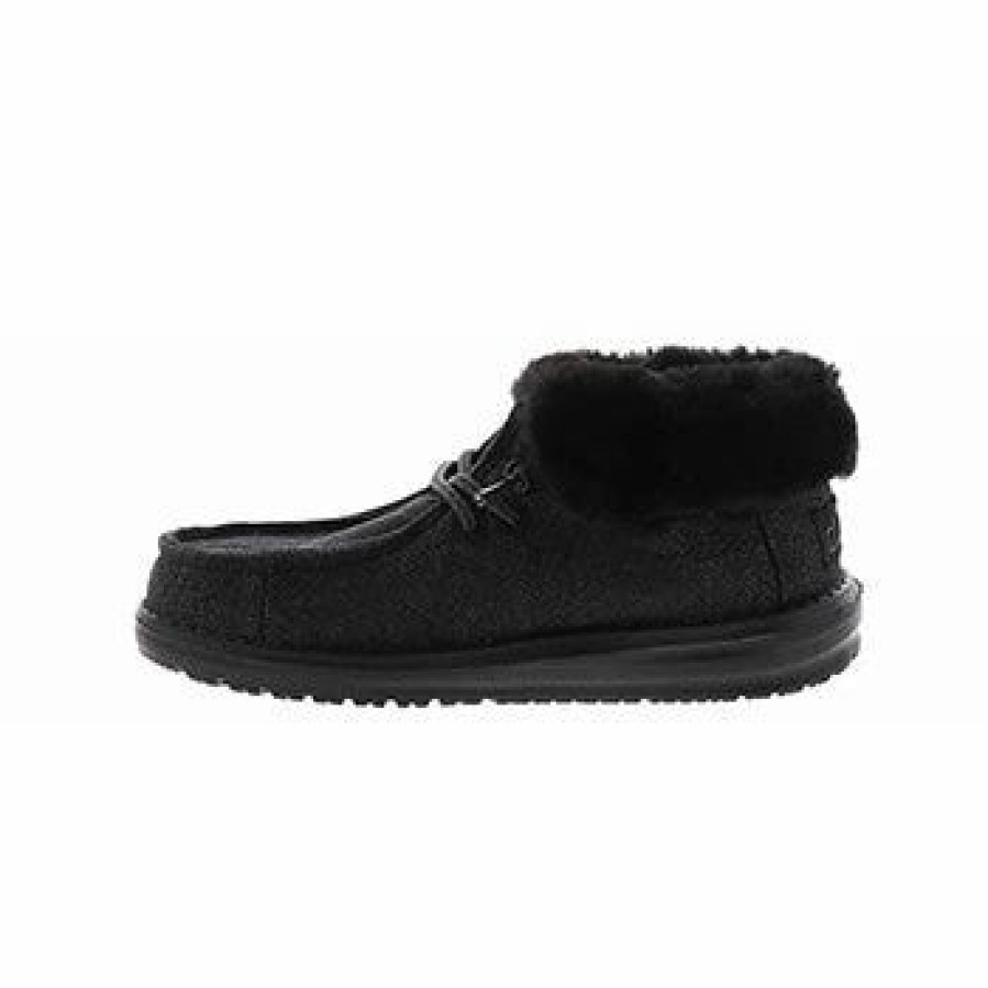 Boots & Shoes * | Heydude Hey Dude Britt Youth Girl'S Total Black