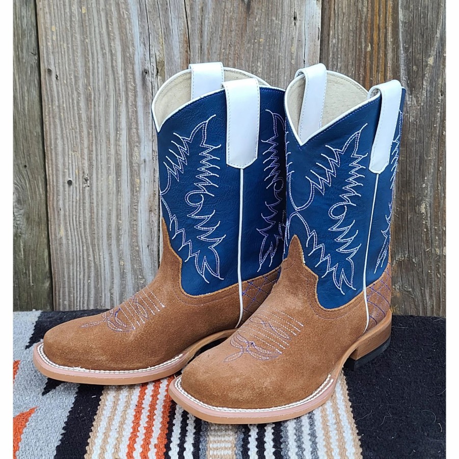 Boots & Shoes * | Anderson Bean Kid'S Sahara Sand & Nassau Navy Boots