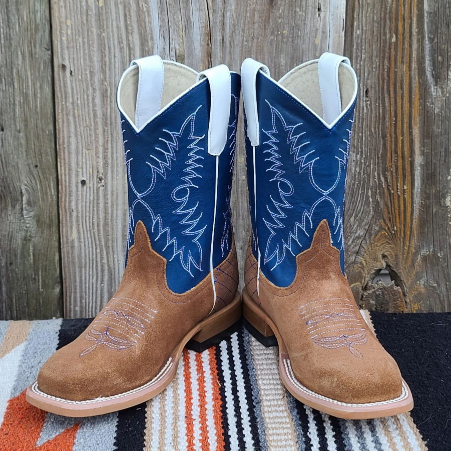 Boots & Shoes * | Anderson Bean Kid'S Sahara Sand & Nassau Navy Boots