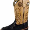 Boots & Shoes * | Smoky Mountain Boots Kid'S Black And Tan Square Toe Boots