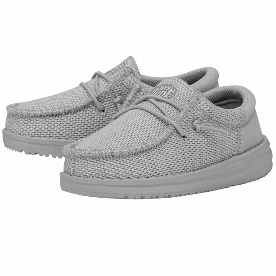 Boots & Shoes * | Heydude Hey Dude Wally Toddler Funk Mono Light Grey