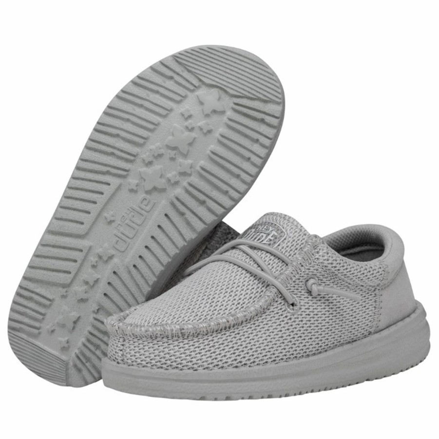 Boots & Shoes * | Heydude Hey Dude Wally Toddler Funk Mono Light Grey