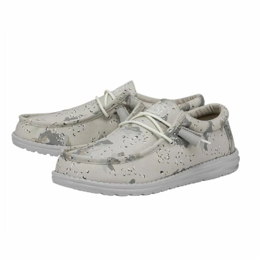 Boots & Shoes * | Heydude Hey Dude Men'S Wally Camouflage Greyscale Desert Camo