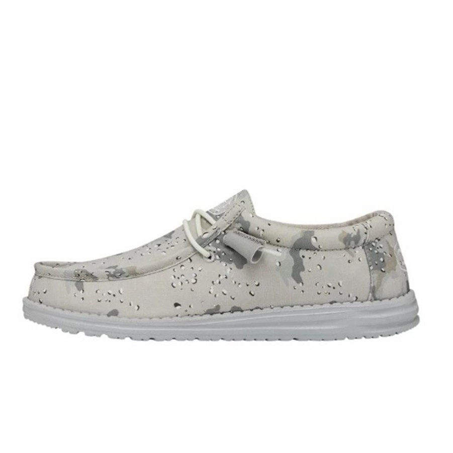 Boots & Shoes * | Heydude Hey Dude Men'S Wally Camouflage Greyscale Desert Camo