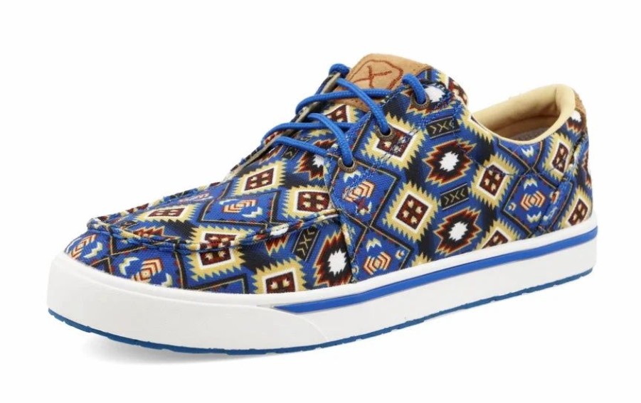 Boots & Shoes * | Twisted X Men'S Blue Multi Aztec Kicks