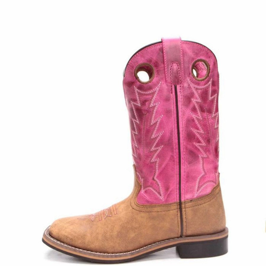 Boots & Shoes * | Smoky Mountain Boots Smoky Mountain Girl'S Pink Cowboy Boots