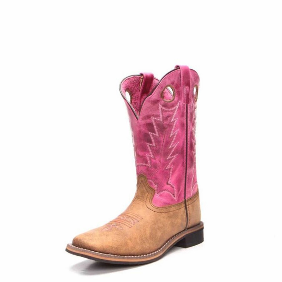 Boots & Shoes * | Smoky Mountain Boots Smoky Mountain Girl'S Pink Cowboy Boots