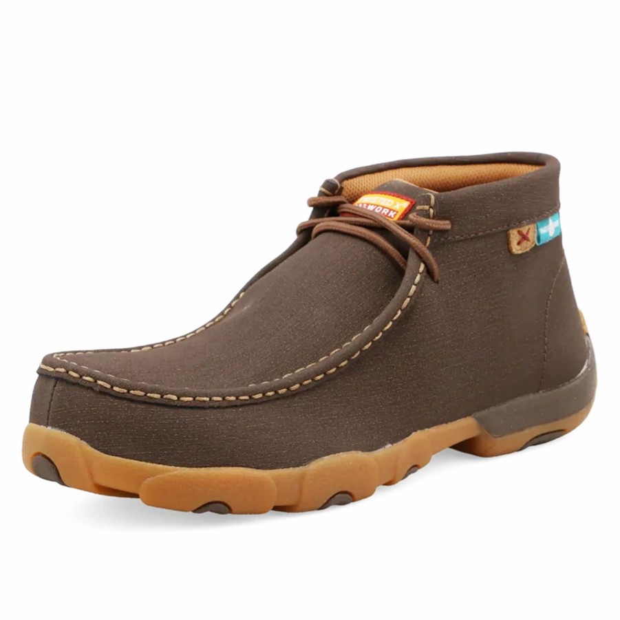 Boots & Shoes * | Twisted X Men'S Chukka Waterproof Safety Toe Driving Moc-Chocolate