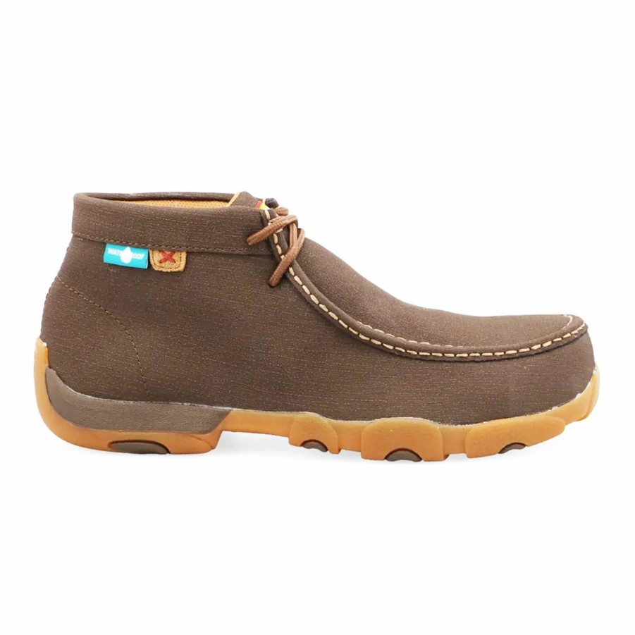 Boots & Shoes * | Twisted X Men'S Chukka Waterproof Safety Toe Driving Moc-Chocolate