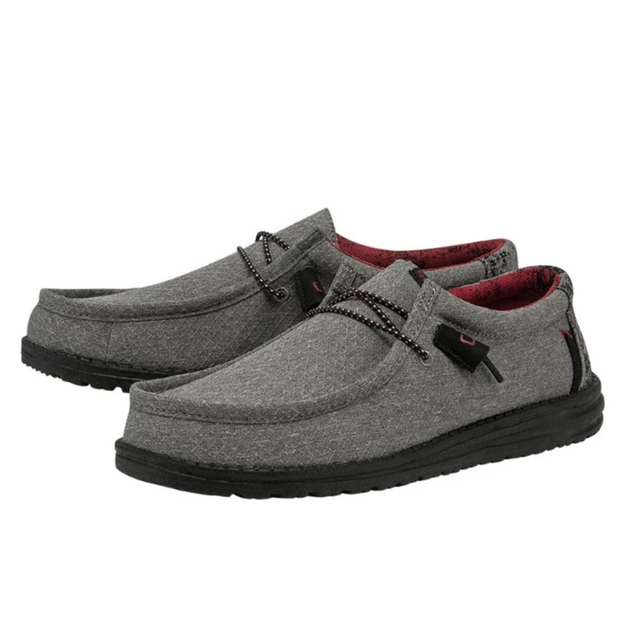 Boots & Shoes * | Heydude Hey Dude Wally Eco Ascend Ripstop Grey