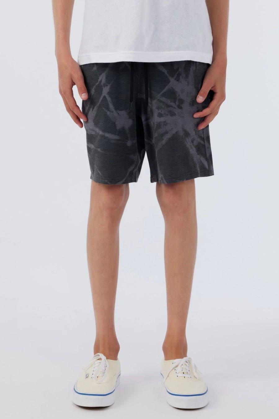 Boys * | O'Neill Stockton Print E-Waist 16" Hybrid Short Black