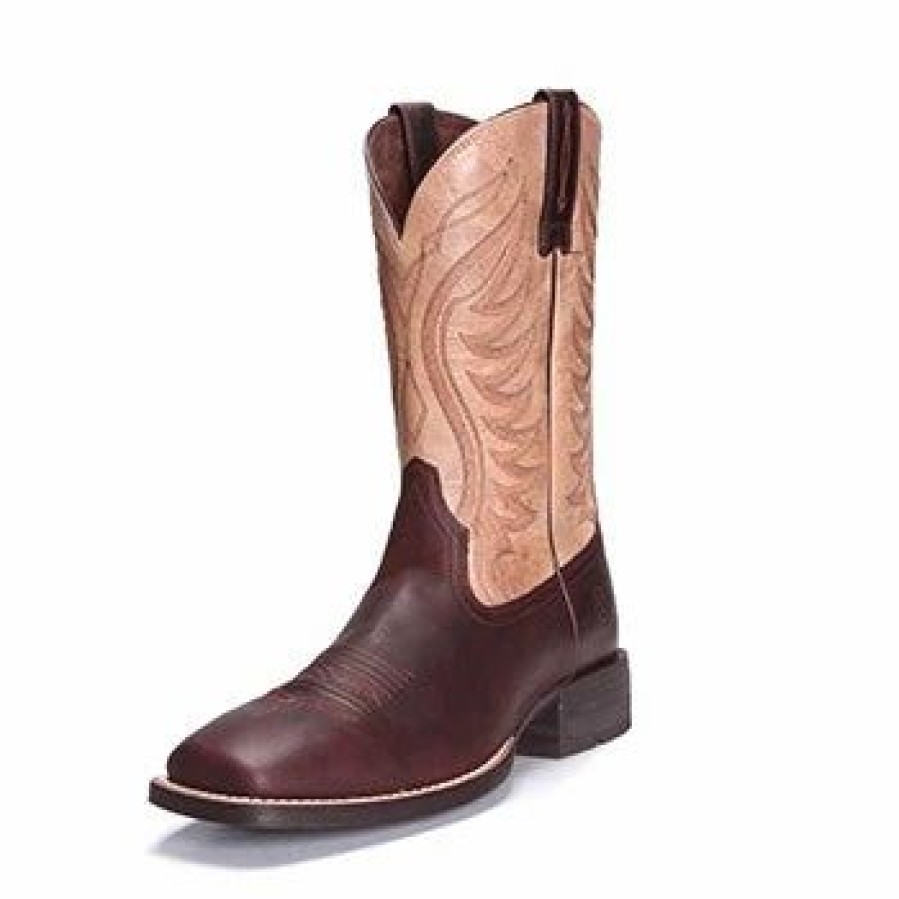 Boots & Shoes * | Ariat Men'S Brown And Tan Amos Boots