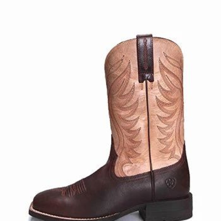 Boots & Shoes * | Ariat Men'S Brown And Tan Amos Boots