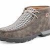 Boots & Shoes * | Twisted X Men'S Grey Weave Driving Mocc