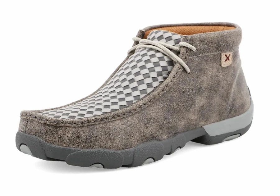 Boots & Shoes * | Twisted X Men'S Grey Weave Driving Mocc