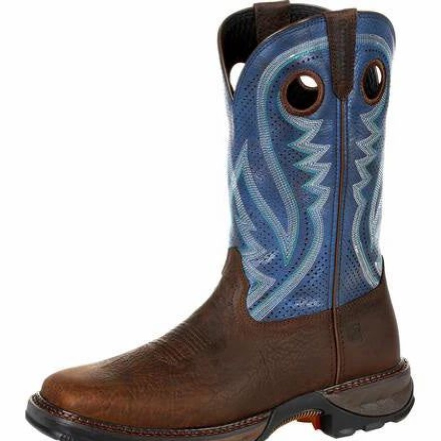 Boots & Shoes * | Durango Men'S Blue Maverick Ventilated Square Toe Boot