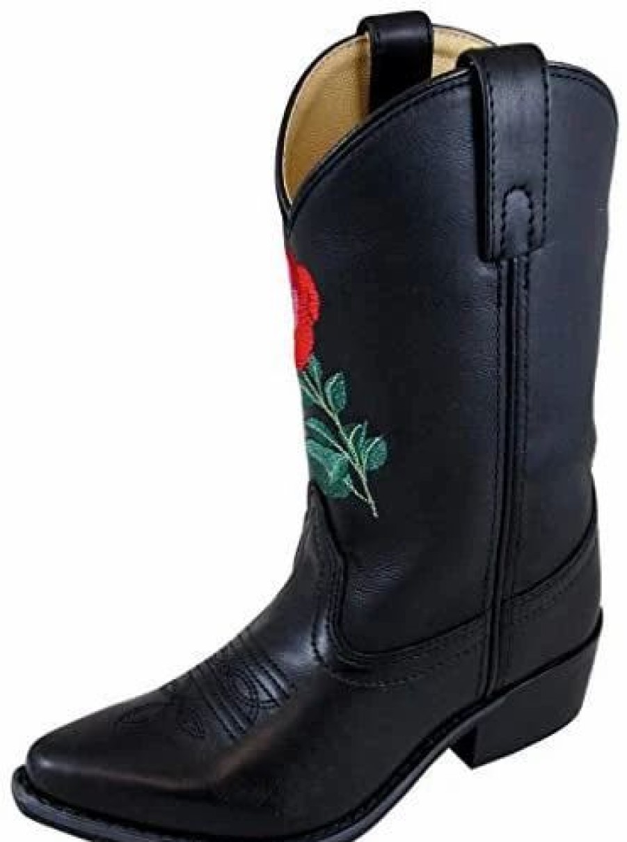 Boots & Shoes * | Smoky Mountain Boots Kid'S Black Rosalito Snip Toe Boots