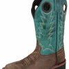 Boots & Shoes * | Smoky Mountain Boots Kid'S Brown And Green Jesse Square Toe Boots