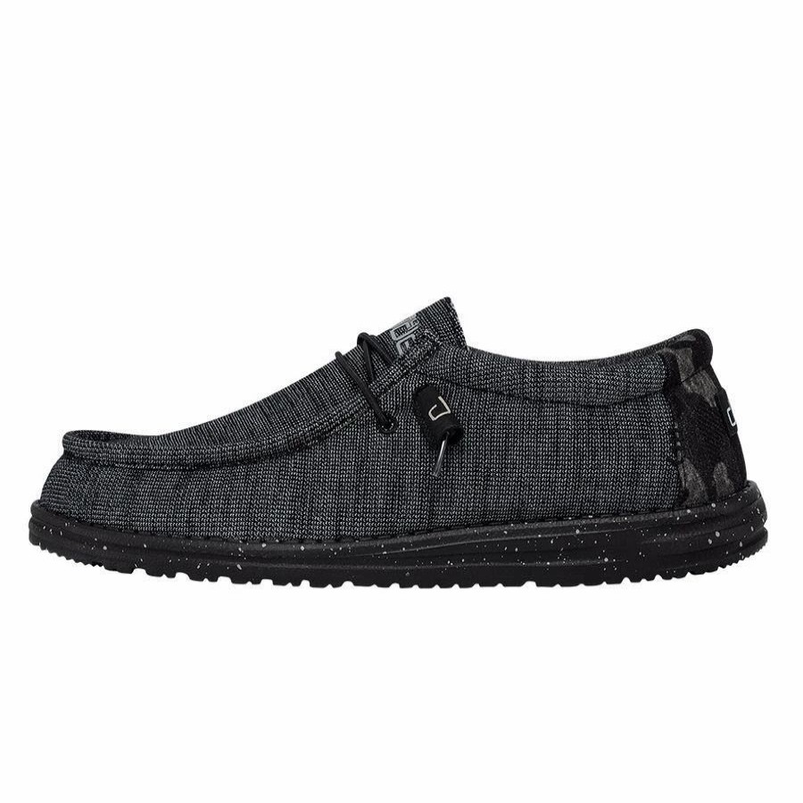 Boots & Shoes * | Heydude Hey Dude Wally Stretch Midnight Bunker Mens Shoe