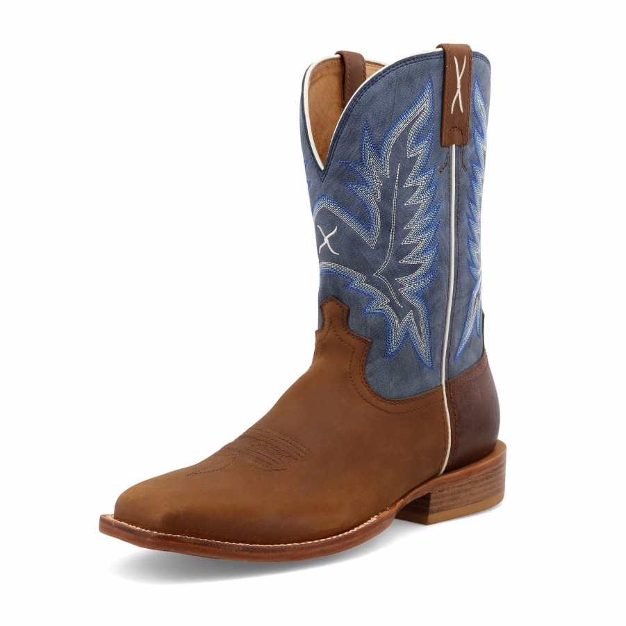 Boots & Shoes * | Twisted X Brown And Blue Tech X Boot