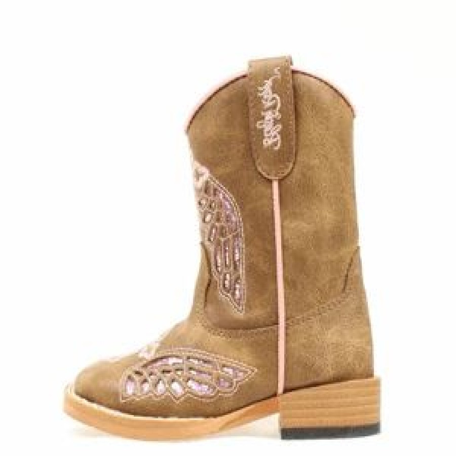 Boots & Shoes * | Blazin' Roxx Gracie Wing And Cross Toddler Square Toe