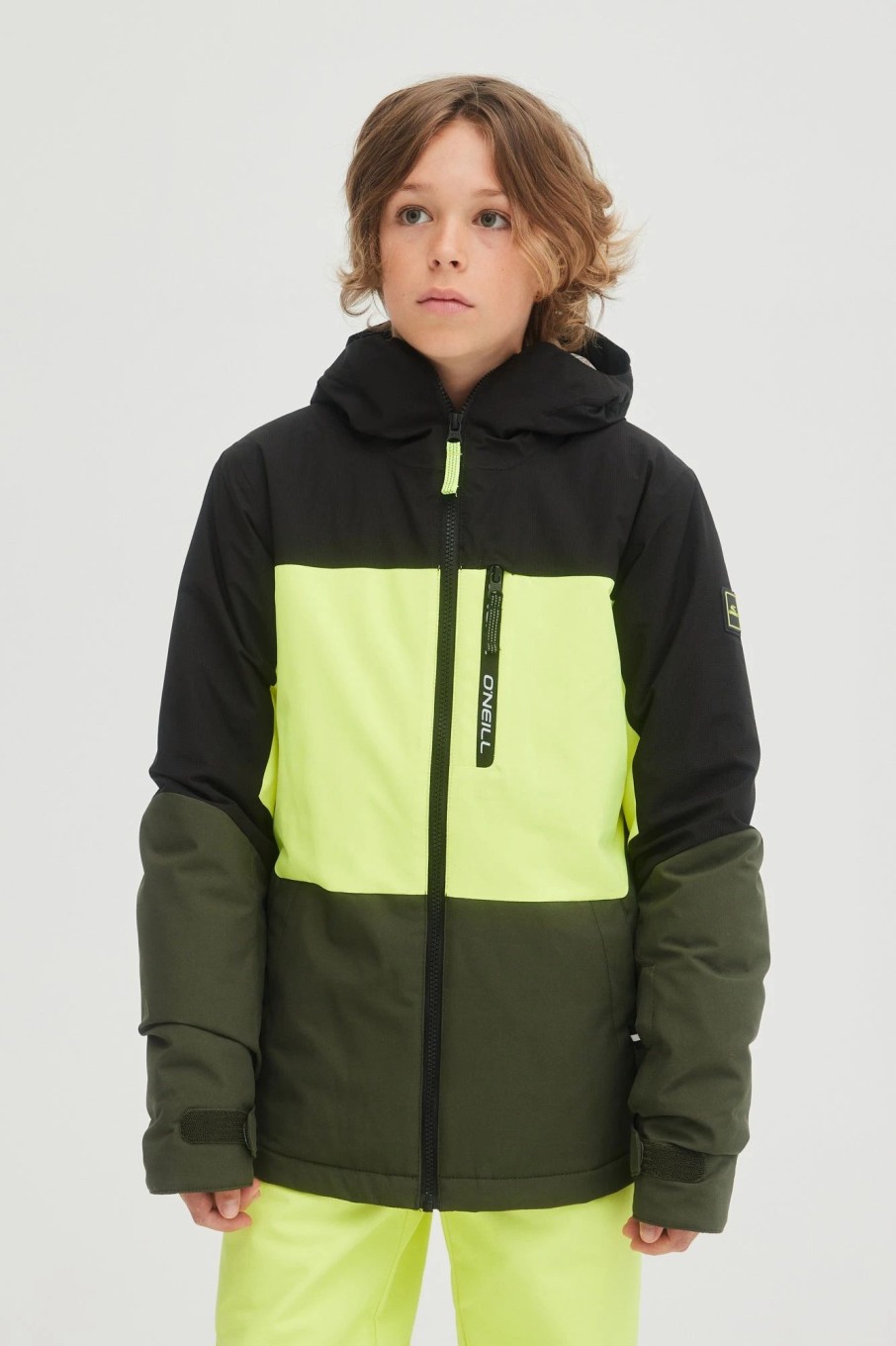 Boys * | O'Neill Carbonite Jacket Pyranine Yellow Colour Block