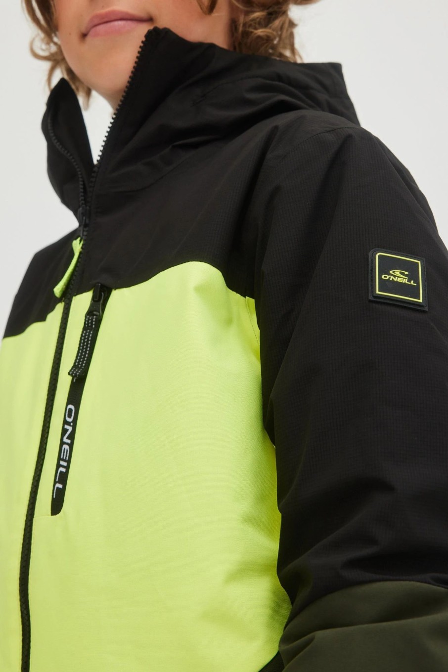 Boys * | O'Neill Carbonite Jacket Pyranine Yellow Colour Block