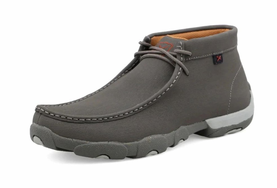 Boots & Shoes * | Twisted X Men'S Grey Rubberized Duratwx Chukka Driving Moc