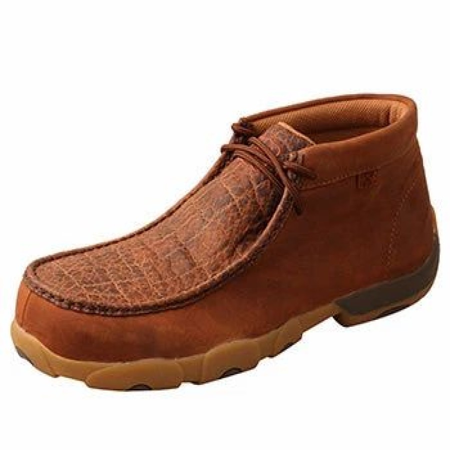 Boots & Shoes * | Twisted X Men'S Tan And Bull Nano Safety Toe Moccasin