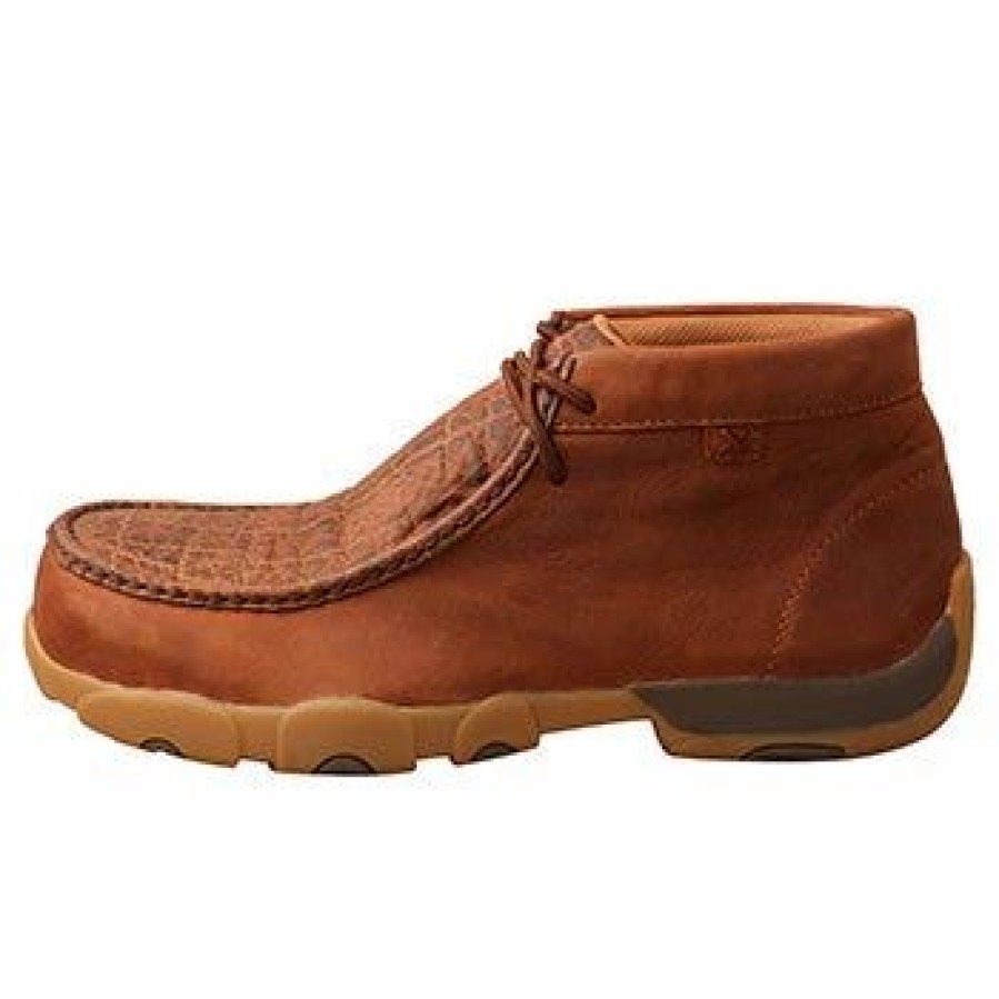 Boots & Shoes * | Twisted X Men'S Tan And Bull Nano Safety Toe Moccasin