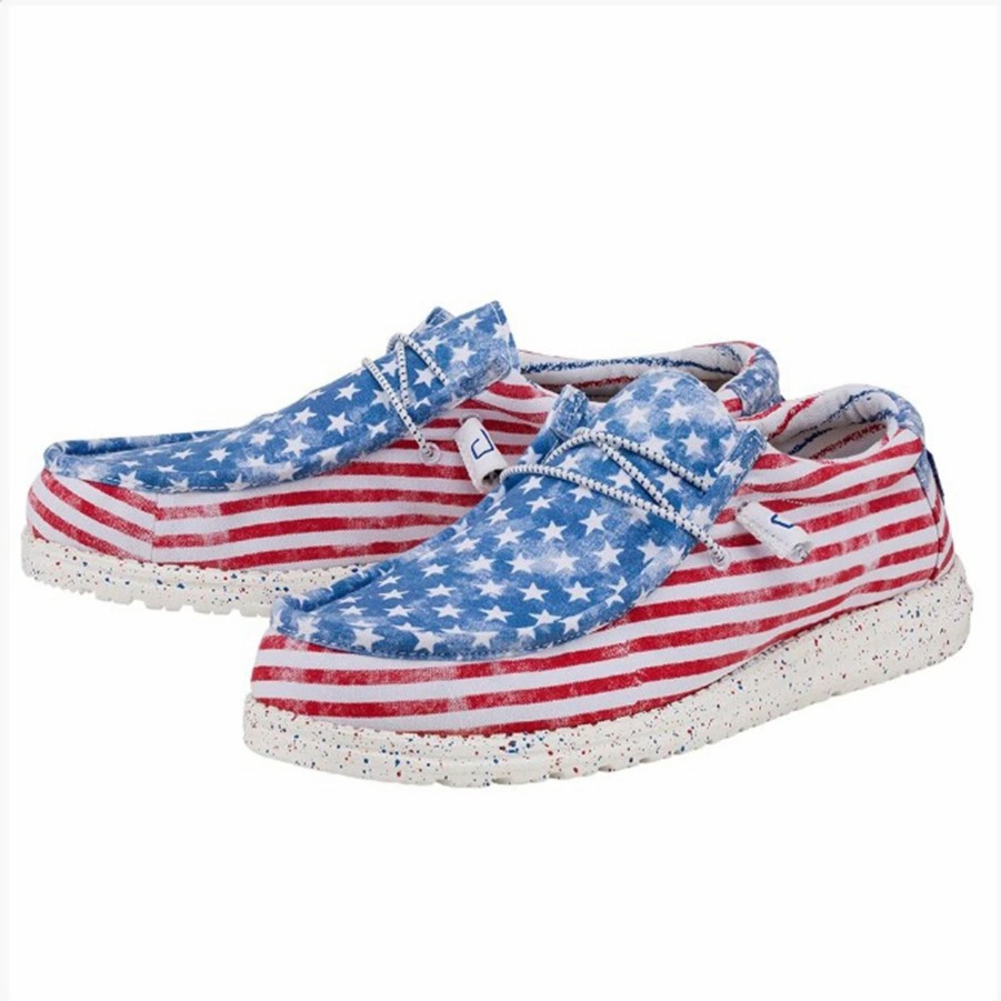 Boots & Shoes * | Heydude Hey Dude Wally Stars And Stripes Patriotic