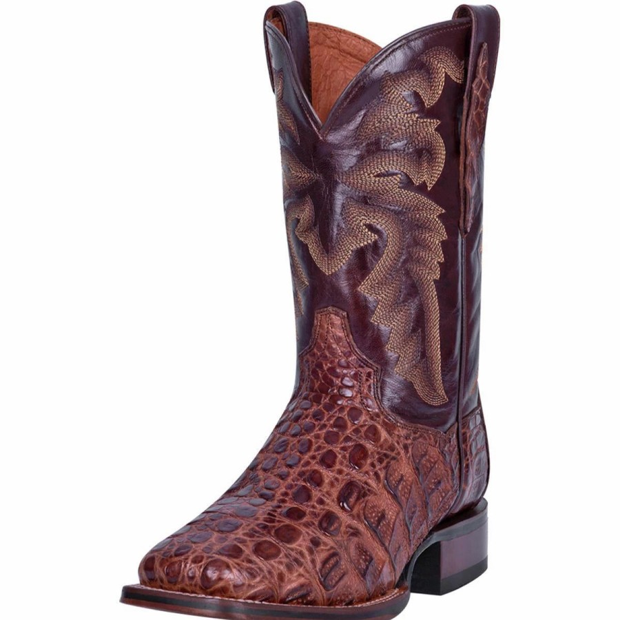 Boots & Shoes * | Dan Post Boot Company Dan Post Brass Caiman Square Toe Boot