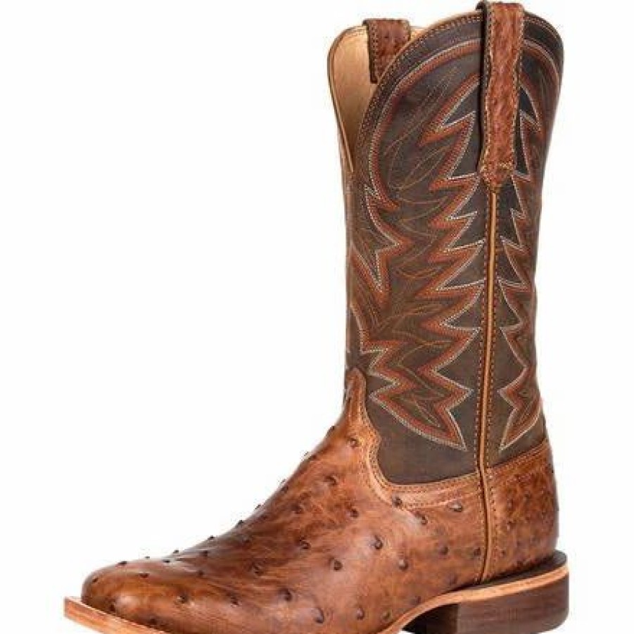 Boots & Shoes * | Durango Men'S Sunset Wheat Full Quill Square Toe Boot