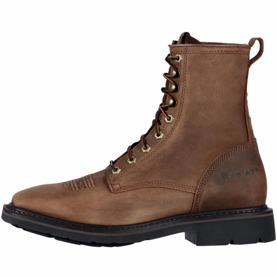 Boots & Shoes * | Ariat Men'S Cascade 8 Wide Square Toe Work Boot