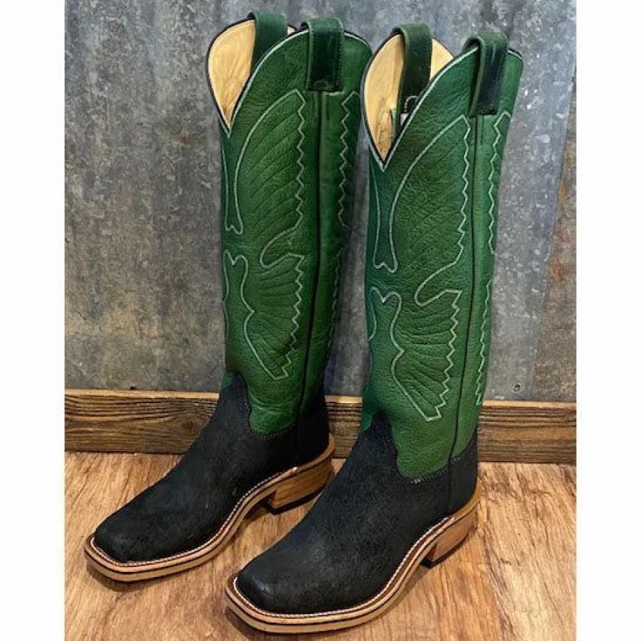 Boots & Shoes * | Olathe Boot Olathe Black And Jade Hippo Boots