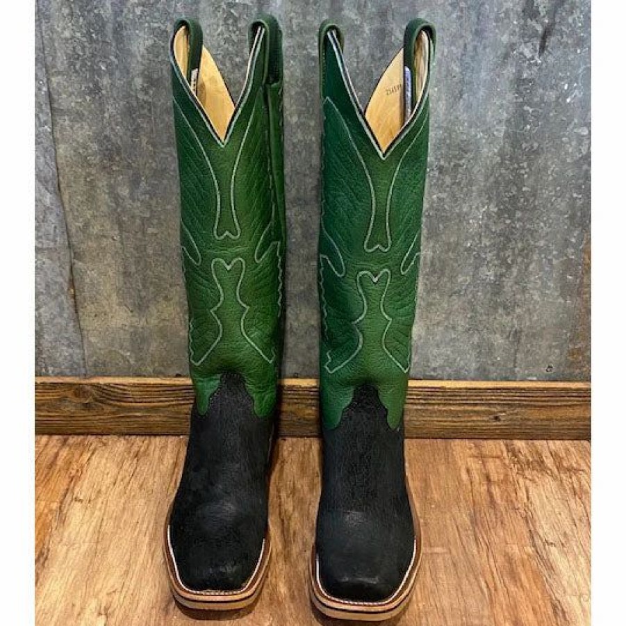 Boots & Shoes * | Olathe Boot Olathe Black And Jade Hippo Boots