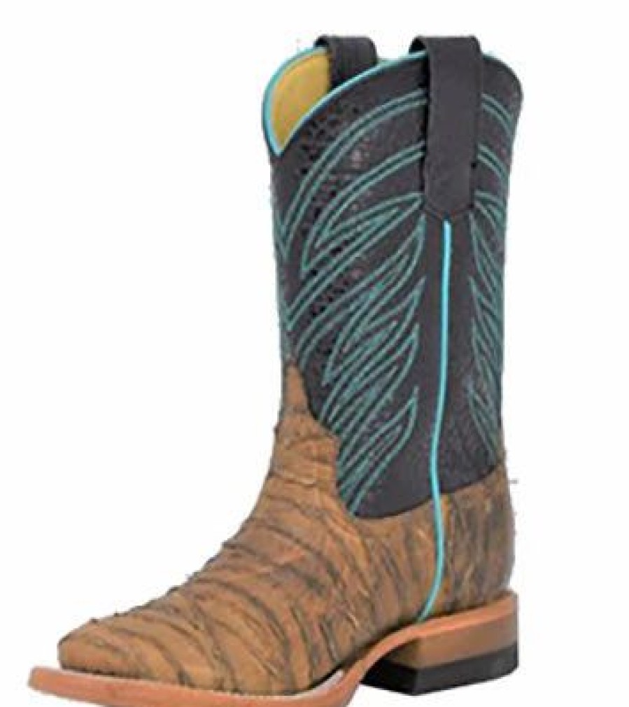 Boots & Shoes * | Anderson Bean Kid'S Guru Turquoise Stitched Boots