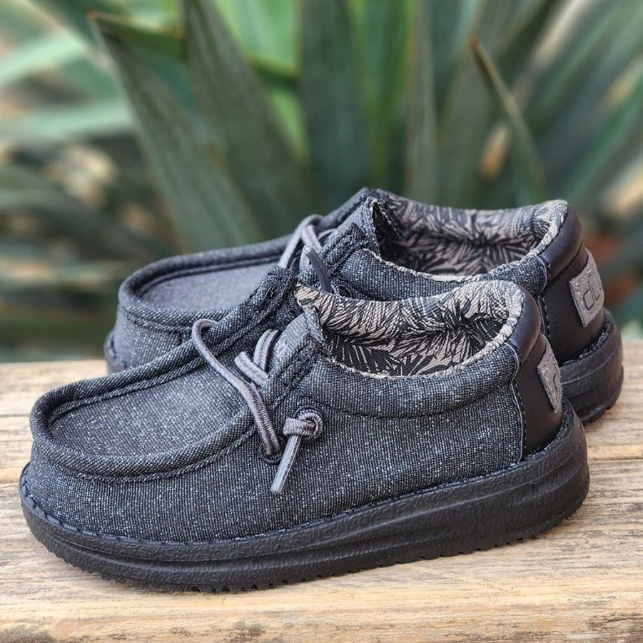 Boots & Shoes * | Heydude Hey Dude Wally Toddler Black