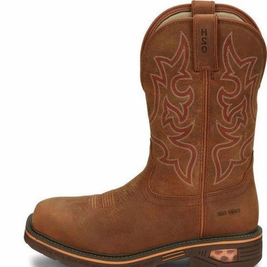 Boots & Shoes * | Justin Boot Co. Justin Ladies Rush Square Toe Non Steel Work Boot