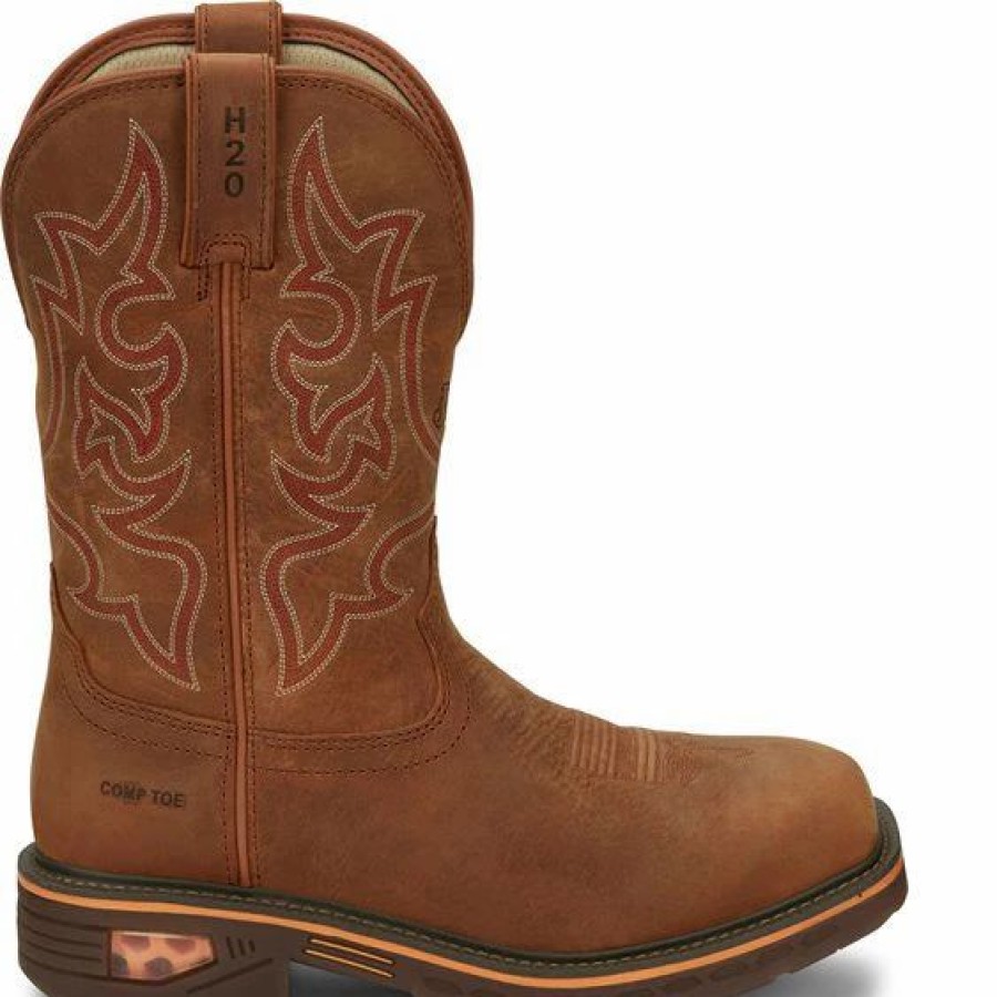 Boots & Shoes * | Justin Boot Co. Justin Ladies Rush Square Toe Non Steel Work Boot