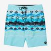 Boys * | O'Neill Boy'S Hyperfreak Heist Print Boardshorts Turquoise