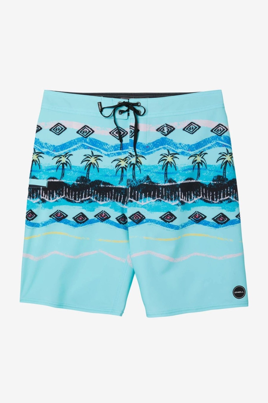 Boys * | O'Neill Boy'S Hyperfreak Heist Print Boardshorts Turquoise