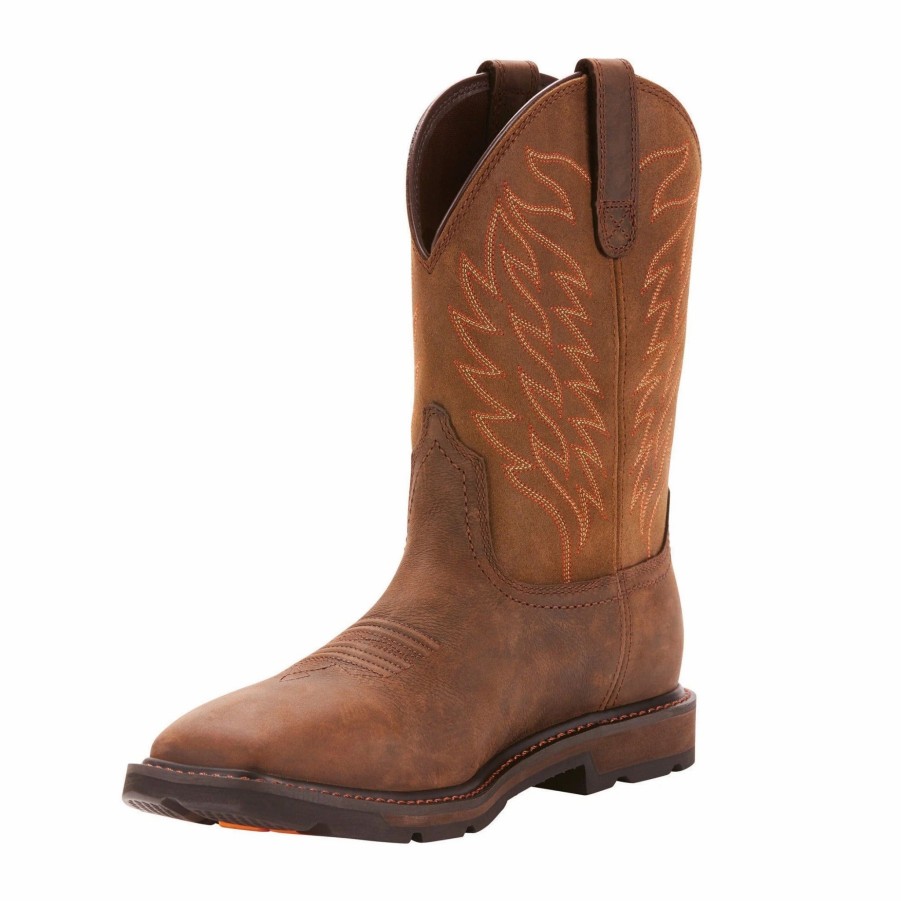 Boots & Shoes * | Ariat Men'S Groundbreaker Square Toe Boot