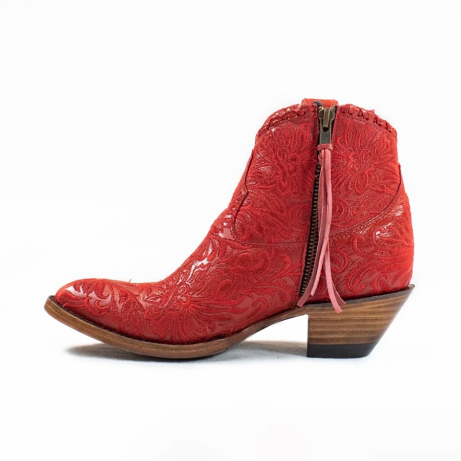 Boots & Shoes * | Allens Boots Azulado "Mila" Red Floral Bootie