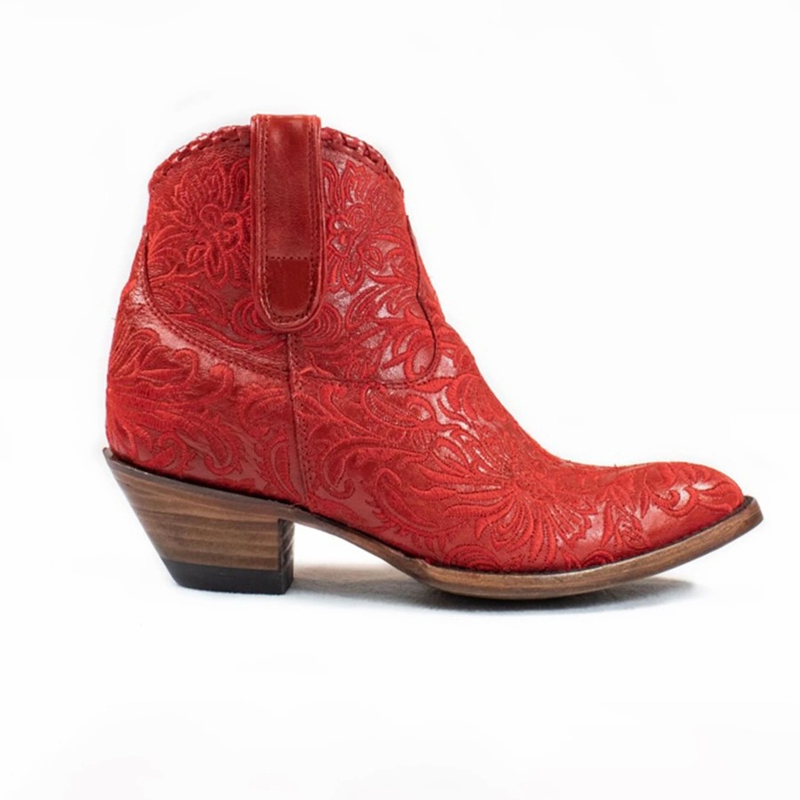 Boots & Shoes * | Allens Boots Azulado "Mila" Red Floral Bootie