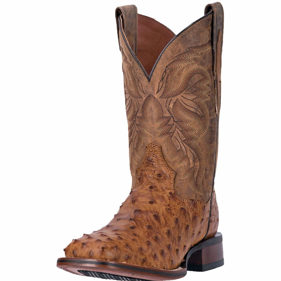 Boots & Shoes * | Dan Post Boot Company Dan Post Men'S Alamosa Full Quill Ostrich Square Toe Boot